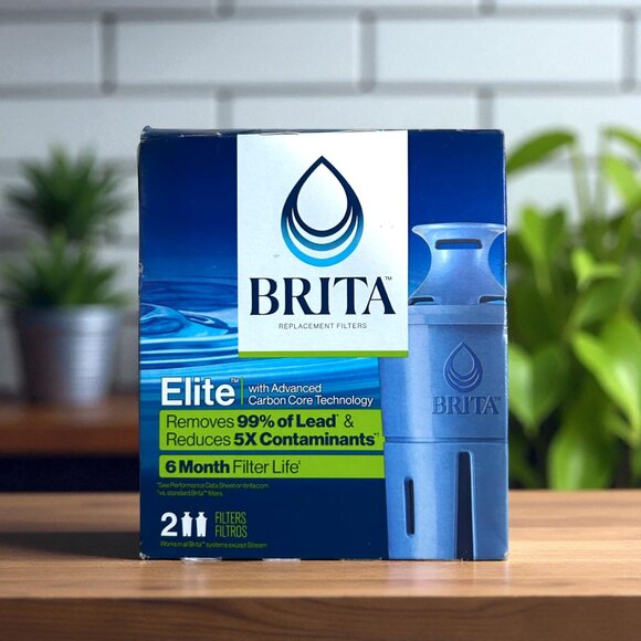 Brita Elite Replacement Filters for Brita Pitchers and Dispensers 2 Filters NEW - Picture 1 of 2